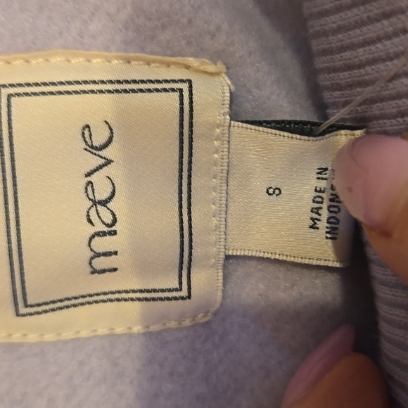 New Anthropologie Maeve Lavender Tulle Ruffle Short Sleeve Sweatshirt - Picture 3 of 11